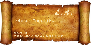 Lohner Angelika névjegykártya
